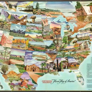 Continental Trailways "Mirror-Map of America"