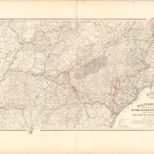 Military Map Showing the United States Forces under Command of Maj. Gen. W.T. Sherman U.S.A. during the years 1863, 1864, 1865