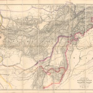 Stanford's Large Scale Map of Afghanistan Showing the New British Frontiers According to the Treaty of Gandamak