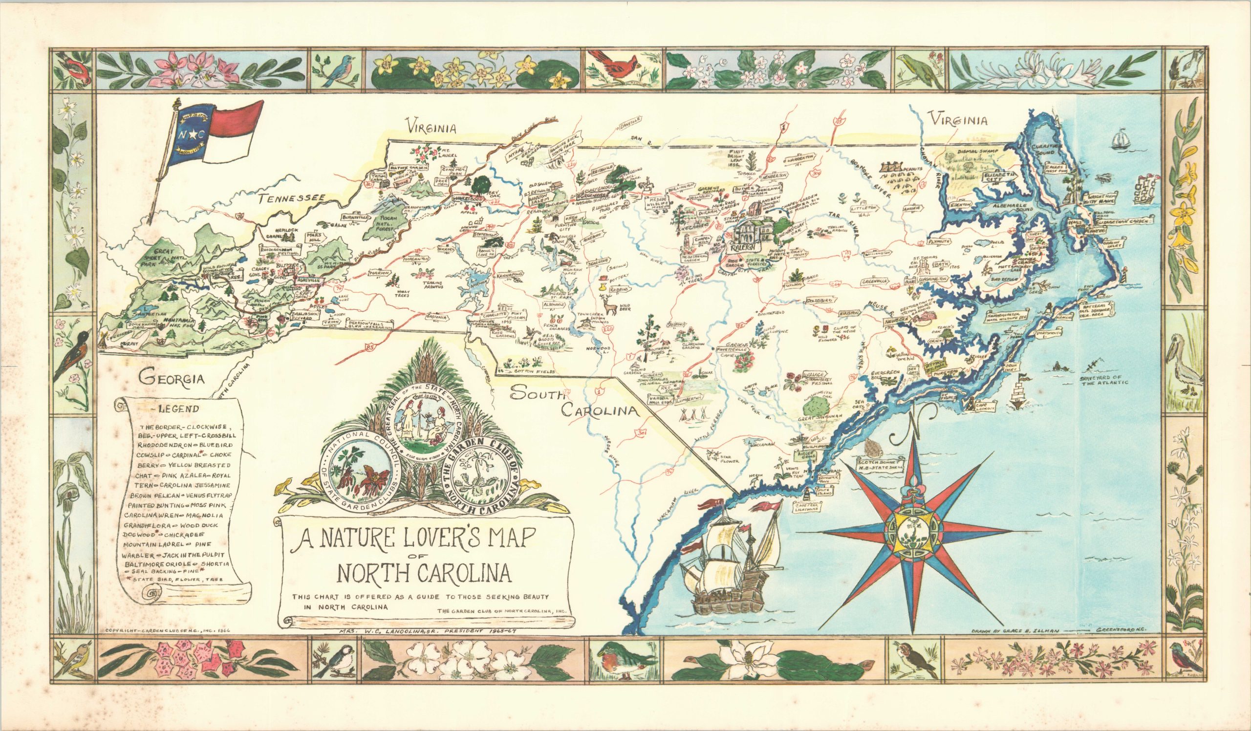 A Nature Lover's Map of North Carolina