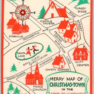 Merry Map of Christmas-Town in the State of Happiness