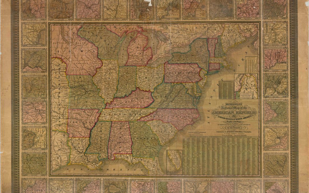 Mitchell’s National Map of the American Republic or United States of North America.