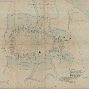 Inondations-Plan der Festung Theresienstadt