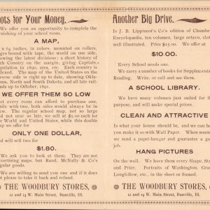 [Woodbury Stores Advertisement]