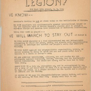 Stay-Out-of-Europe Legion!