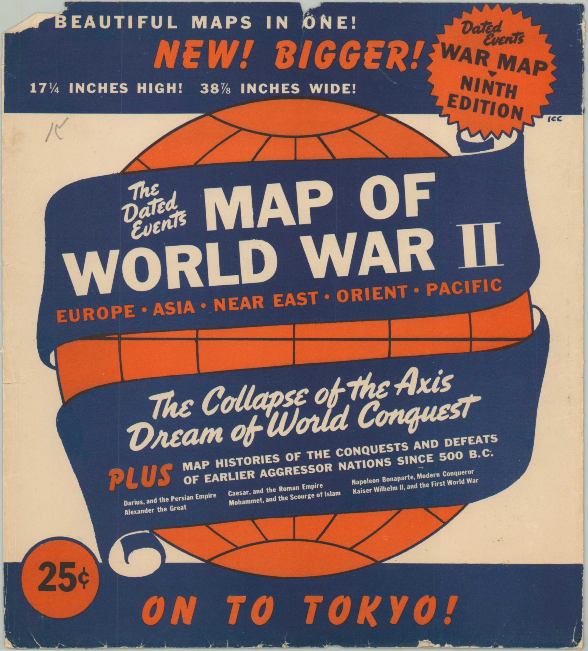 Dated Events Map of World Conquests Victory Edition - Curtis Wright Maps