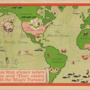 This Map shows where Ann and Dan sailed with the Magic Parasol