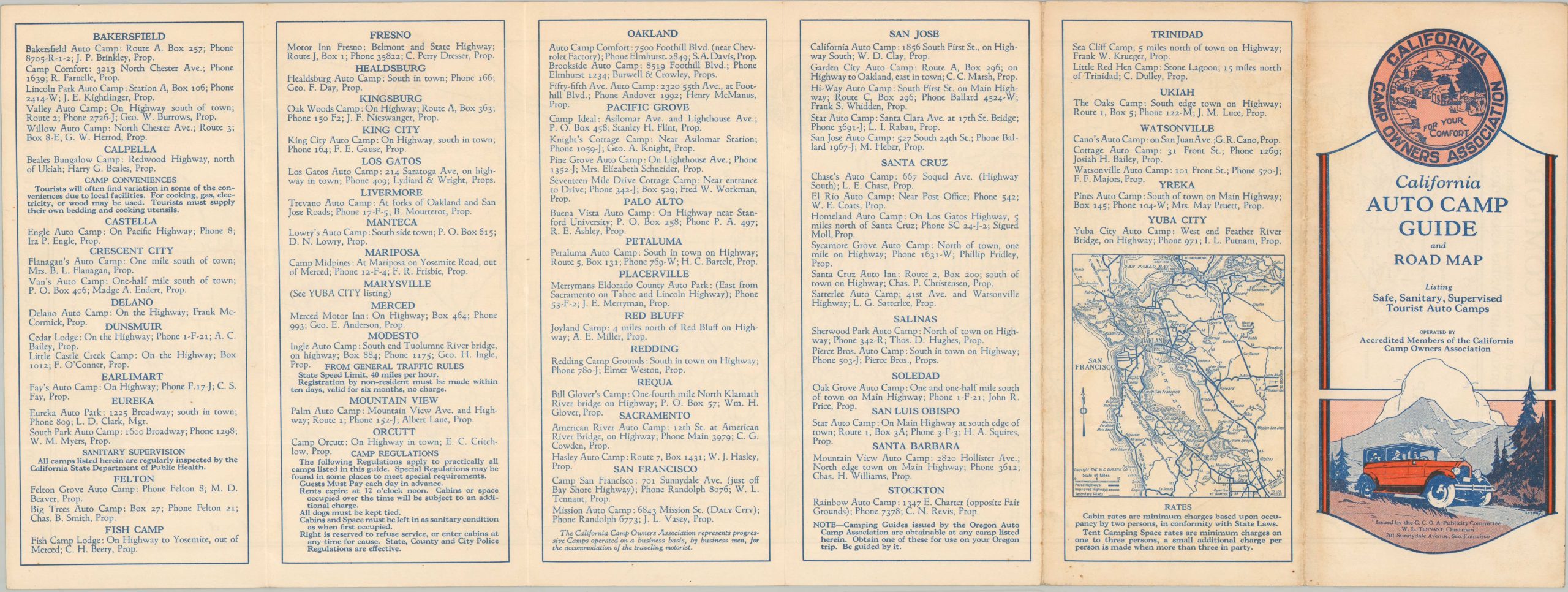 1928 Edition Official Highway Map of California - Image 2