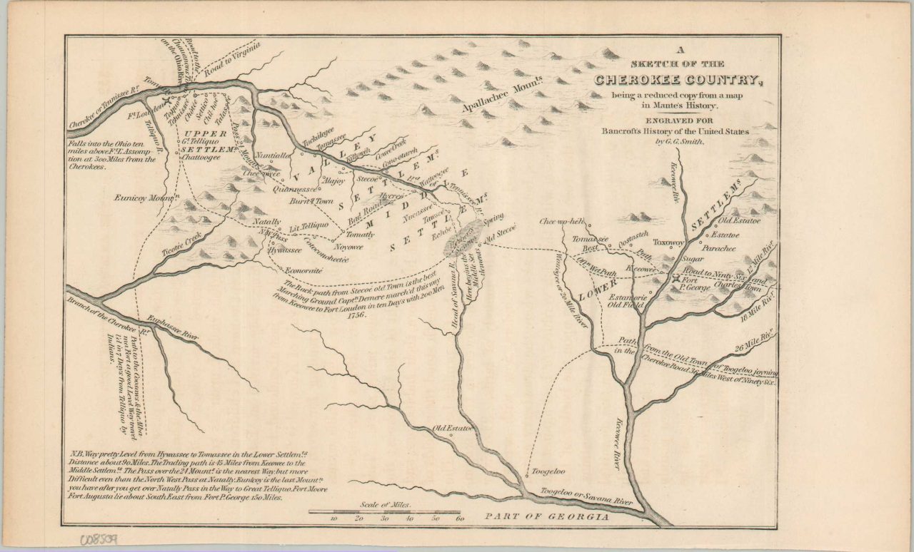 A New Map of the Cherokee Nation [and] A Sketch of the Cherokee Country ...