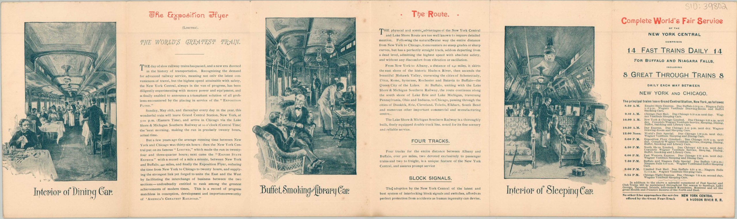 The "Exposition Flyer" Limited via New York Central and Lake Shore Route - Image 2