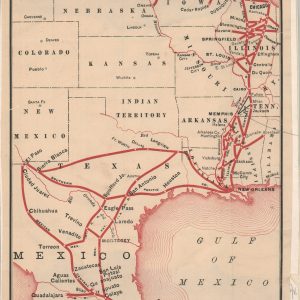 Showing Routes to Mexico, via Illinois Central to New Orleans
