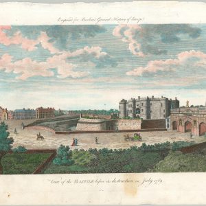 View of the Bastille before its destruction in July 1789