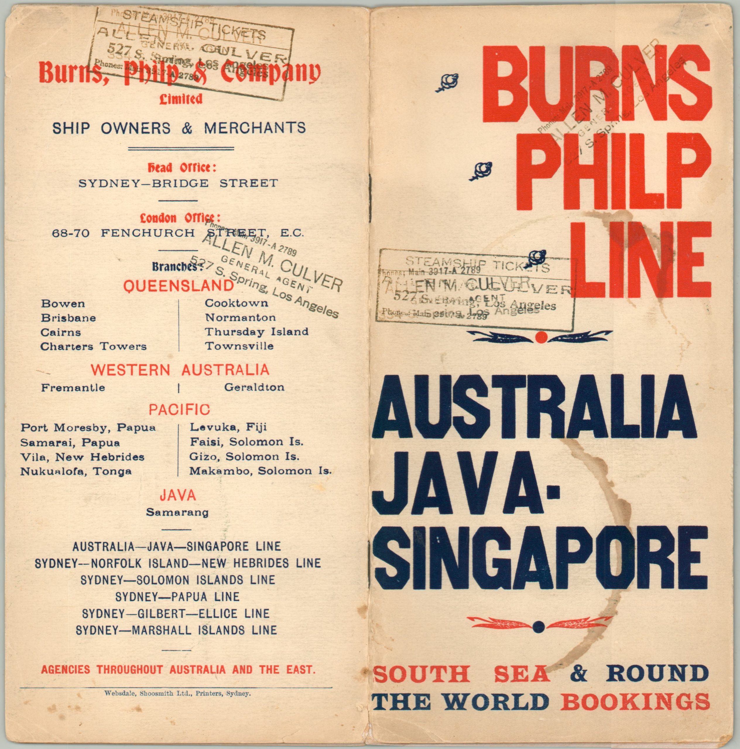 Burns Philp Line Australia Java Singapore - Image 4