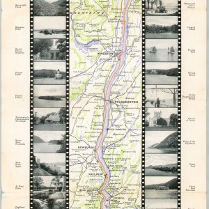 Map of the Hudson River Showing Route of Day Line Steamers