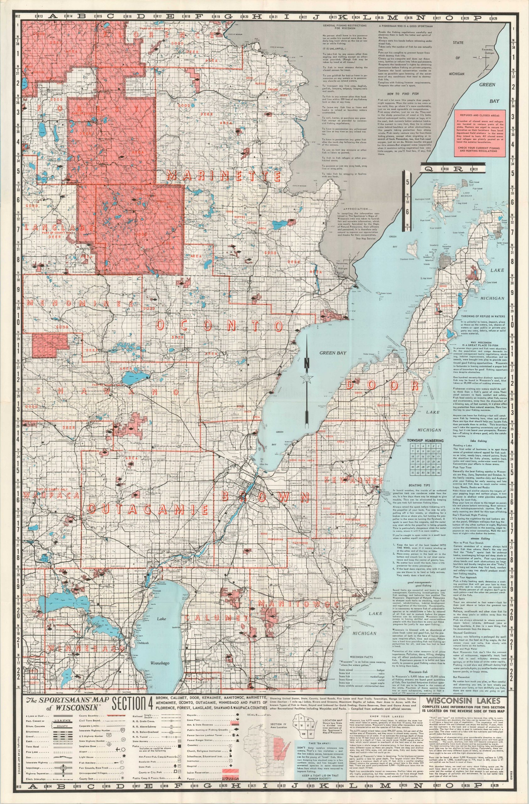 The Sportsman's Map of Wisconsin
