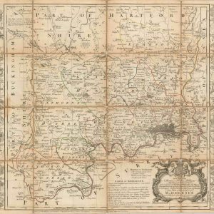 To the Most Noble Thomas Holles Pelham Duke of Newcastle…This Map of the County of Middlesex is Dedicated