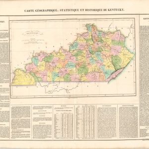 Carte Geographique, Statistique et Historique du Kentucky