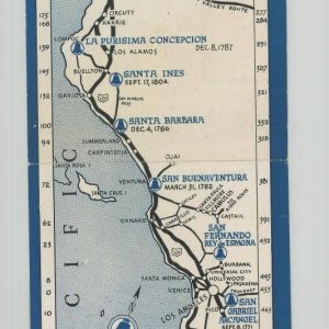 California Mission Trails Map of the Coast Highways