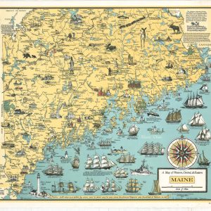 A Map of Western, Central & Eastern Maine