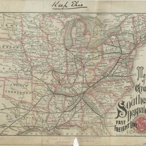 Map of the Great Southern Despatch Fast Freight Line & Connections