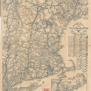 Rand McNally Official 1920 Auto Trails Map District Number 6 New England Eastern New York