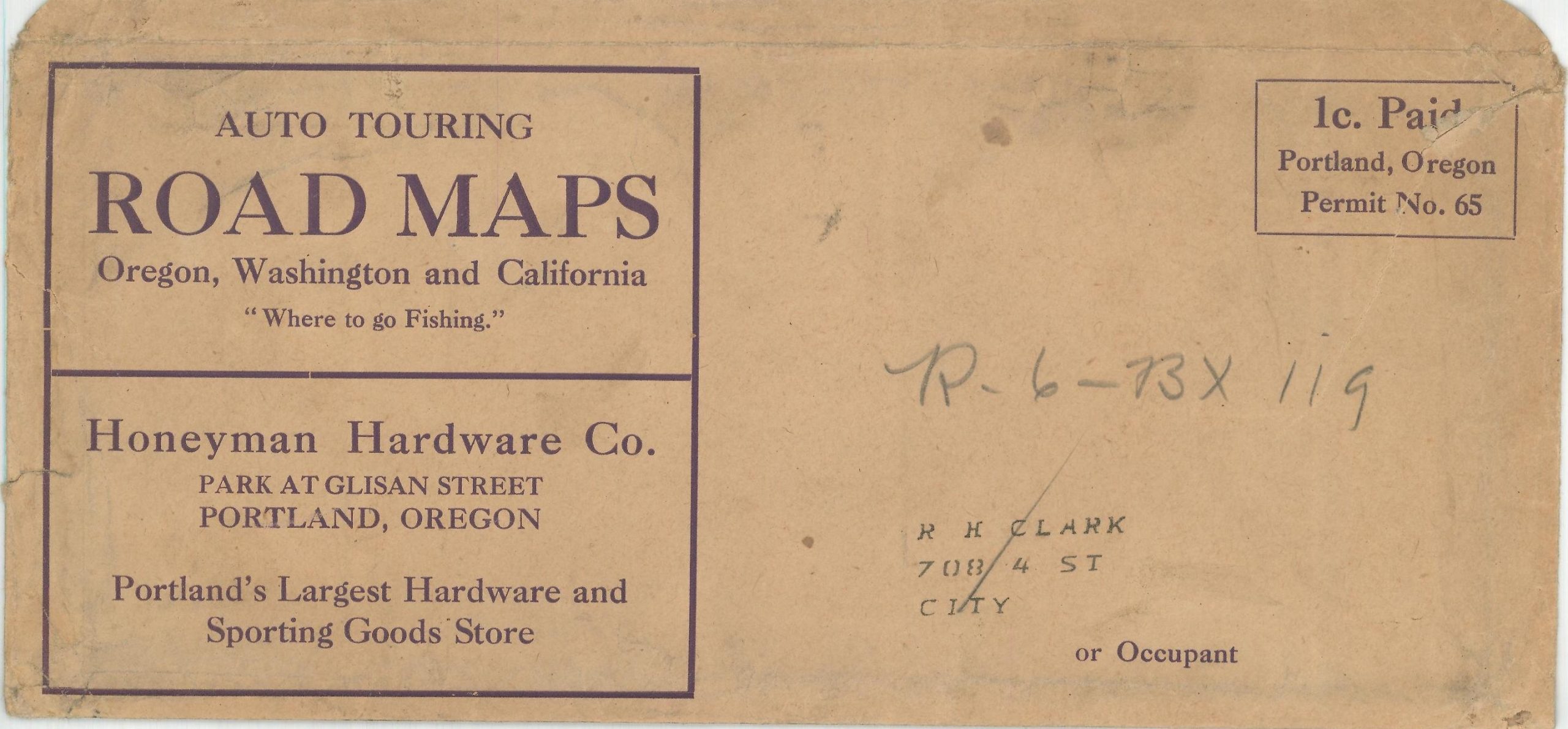 Road Map of Oregon, Washington and California Showing Main Traveled Automobile Routes - Image 2