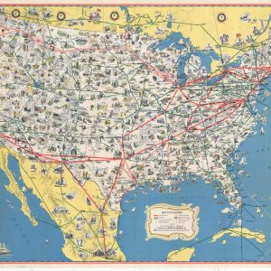 American Airlines System Map Route of the Flagships