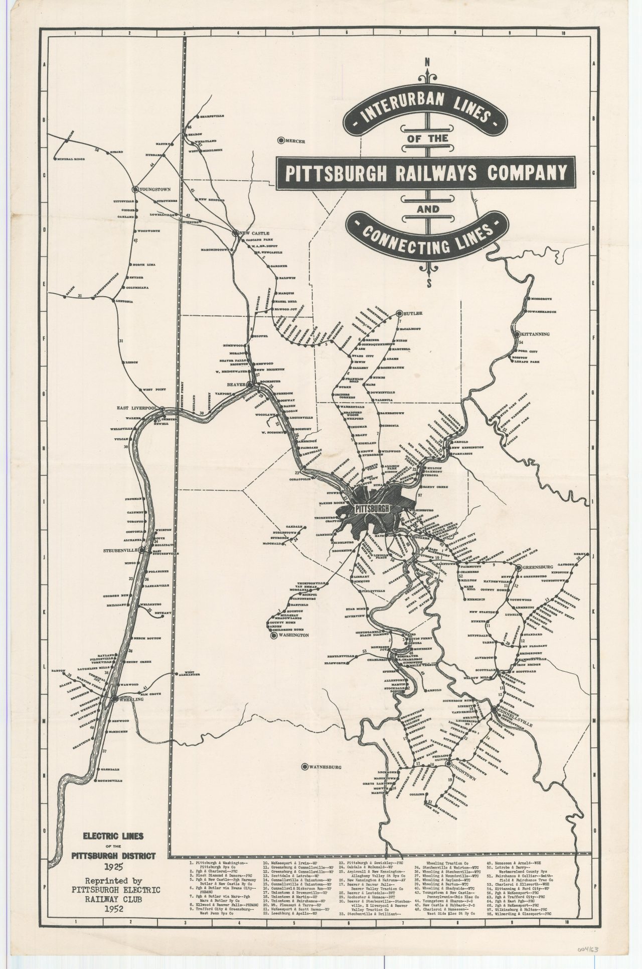 Interurban Lines of the Pittsburgh Railways Company and Connecting ...