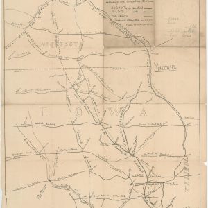 Map Showing the Burlington, Cedar Rapids, and Northern Railway and the Minneapolis and St. Louis Railway