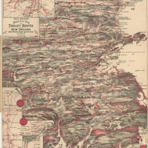 Bird's Eye View of Trolley Routes in New England