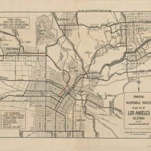 Principal Automobile Routes In and Out of Los Angeles, California