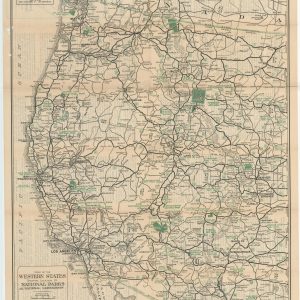Map of the Western States Showing Location of National Parks and National Monuments