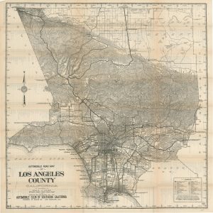 Automobile Road Map of Los Angeles County