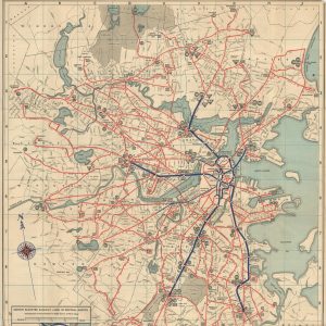 Boston Elevated Railway System Route Map