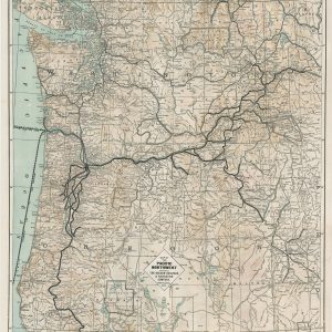Map of the Pacific Northwest Issued by The Oregon Railroad & Navigation Company