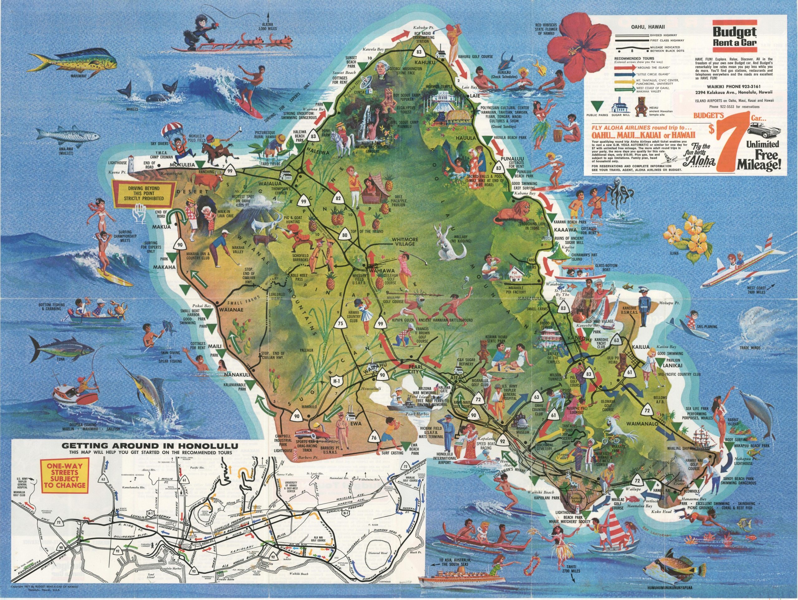 honolulu island map