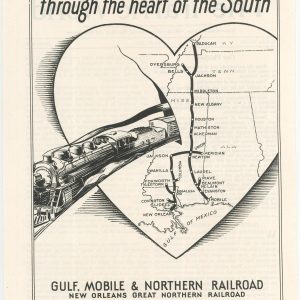 through the heart of the South Gulf, Mobile & Northern Railroad
