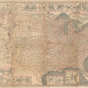 Cram's Paved Road Map of the United States