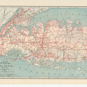 Hammond's Auto Route Map of Long Island [Title on Front Cover]