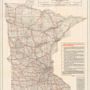 Map of Babcock Plan or a Trunk Highway System in Minnesota