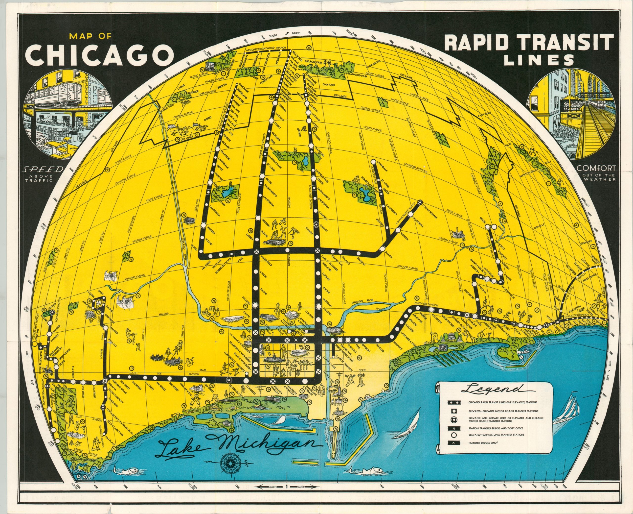 Map of Chicago Rapid Transit Lines