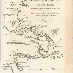 Carte du Detroit Entre le Lac Superieur et Le Lac Huron