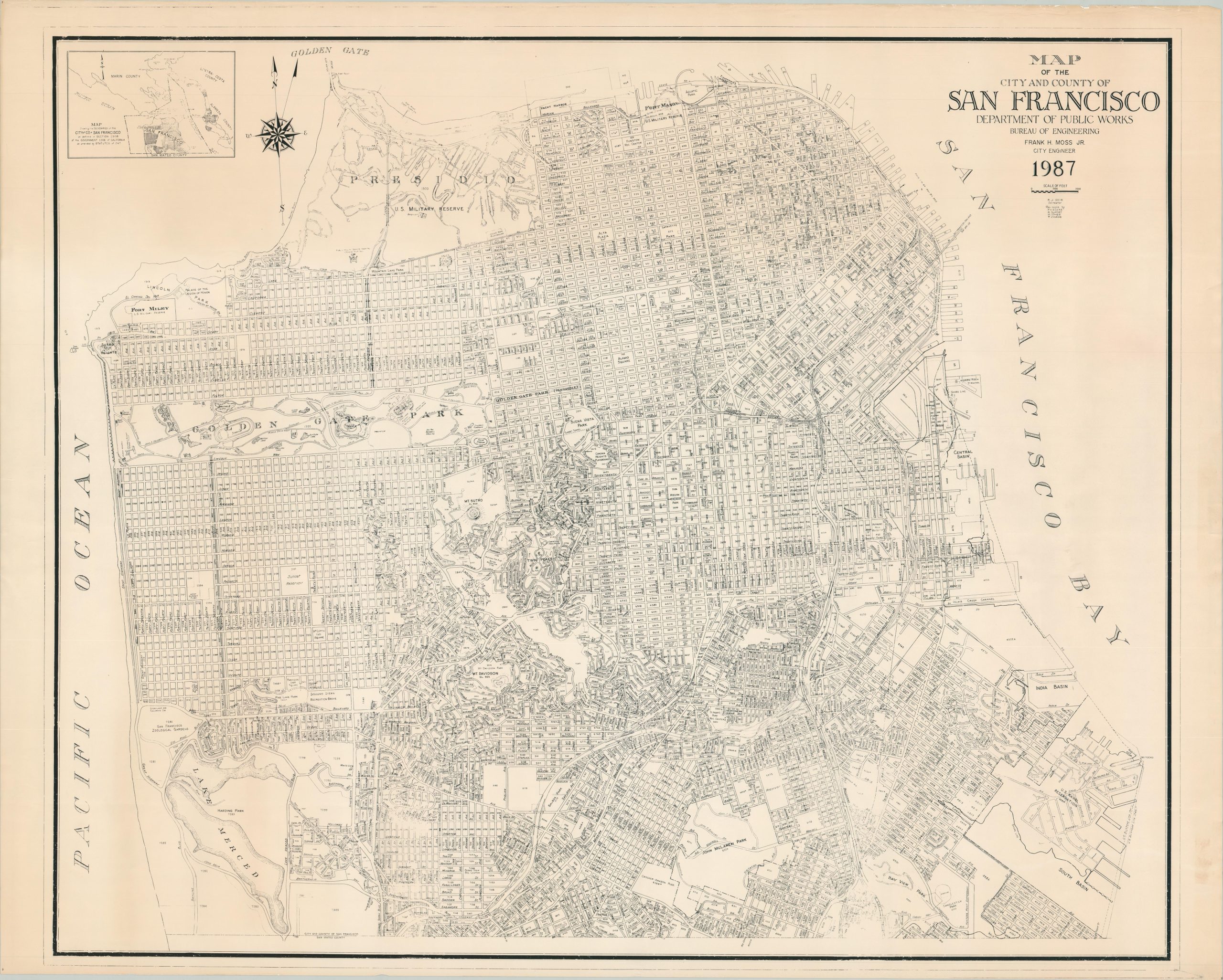 Map of the City and County of San Francisco