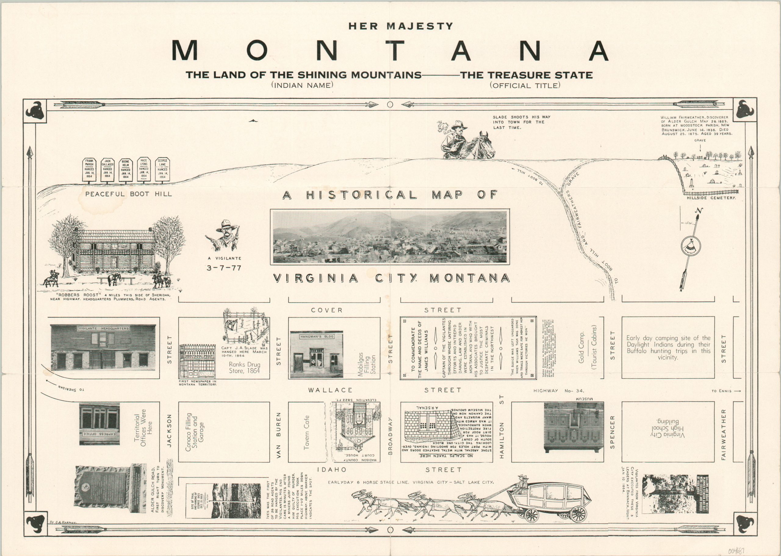 A Historical Map of Virginia City Montana