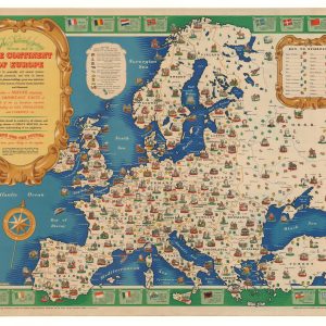 The National Savings Picture Map of the Continent of Europe