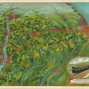 Panoramic View of the Route of the Aurora, Elgin, & Chicago Railroad