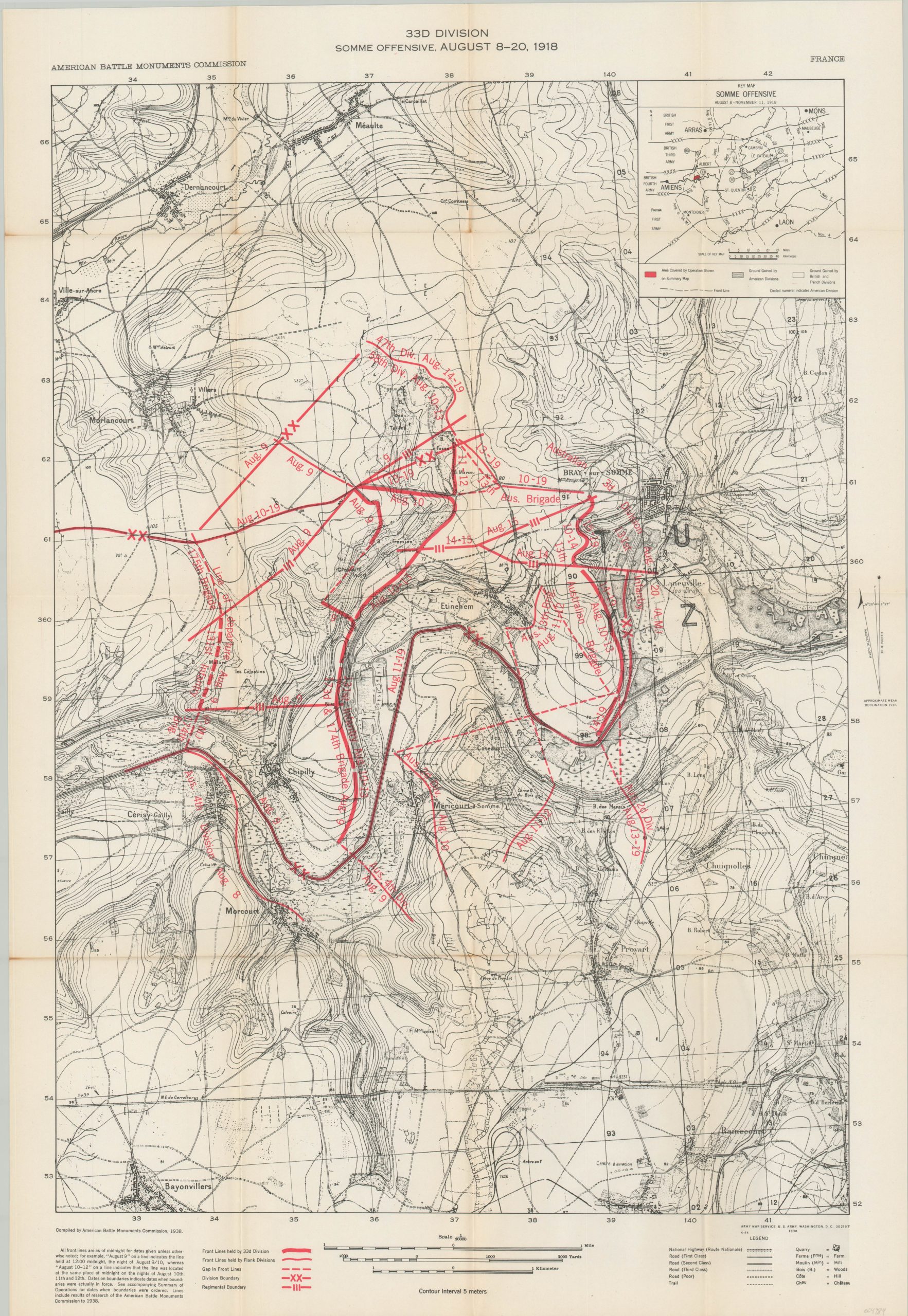 33d Division Summary of Operations in the World War - Image 5