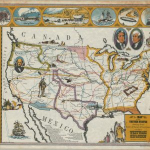 The Map of the United States showing divers Routes & Manner of Conveyance in the Westward Expansion